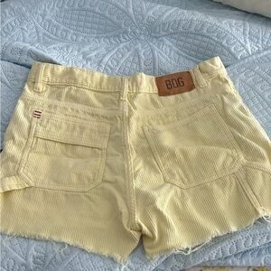 BDG Women's Light Yellow Corduroy High Waist Shorts